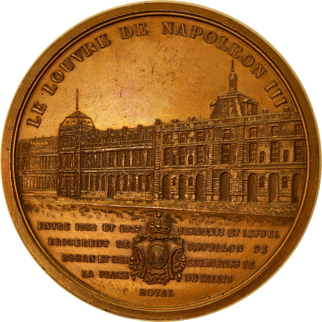 France, Médaille, Le Louvre de Napoléon III, Arts & Culture, 1975, Ponce