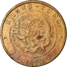Monnaie, Chine, SHANTUNG PROVINCE, Kuang-hs, 10 Cash, 1904, TB, Cuivre, KM:221.1