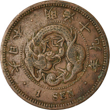 Coin, Japan, Mutsuhito, Sen, 1886, VF(30-35), Copper, KM:17.2
