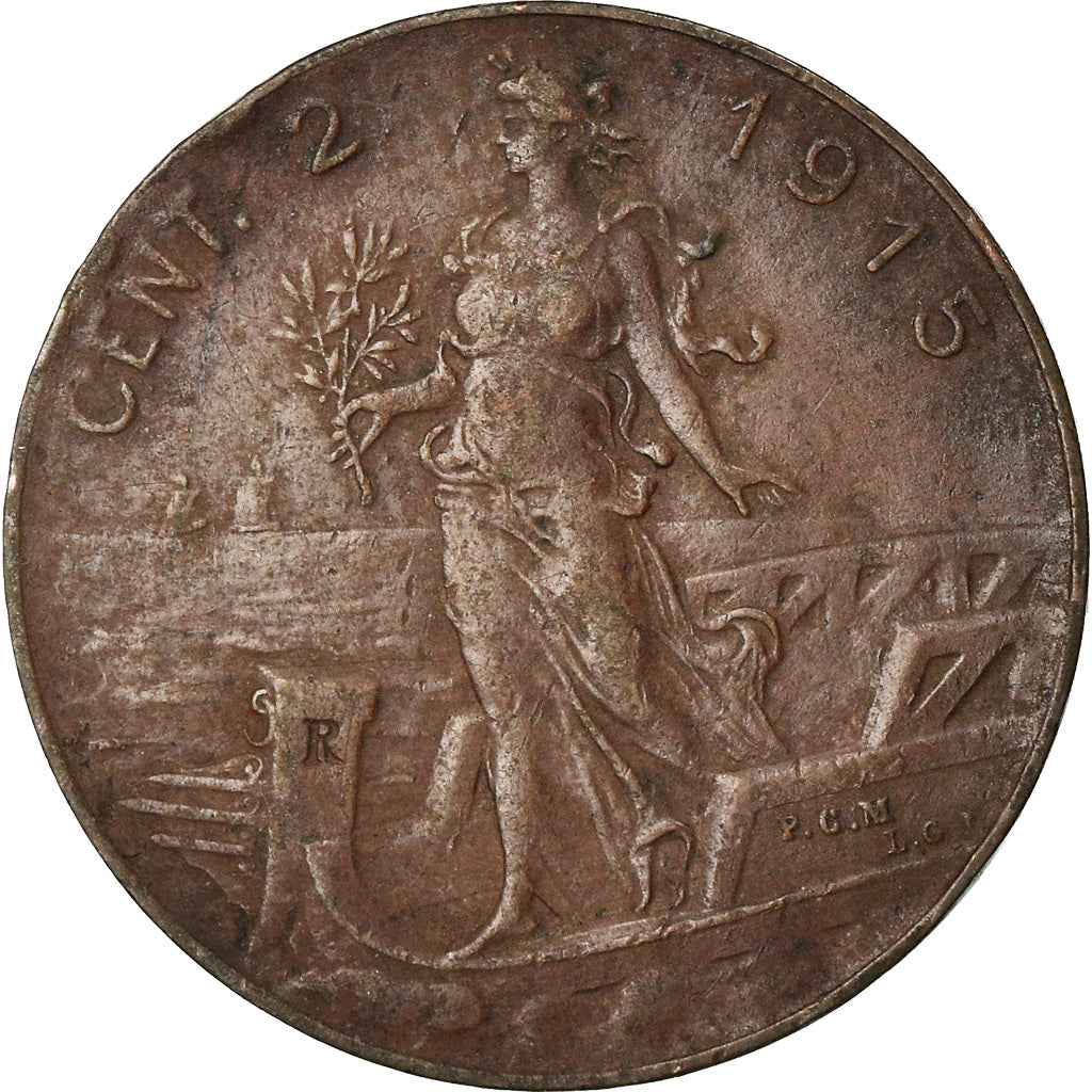 Monnaie, Italie, Vittorio Emanuele III, 2 Centesimi, 1915, Rome, TTB, Bronze