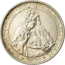 Moneta, San Marino, 20 Lire, 1936, Rome, SPL, Argento, KM:11