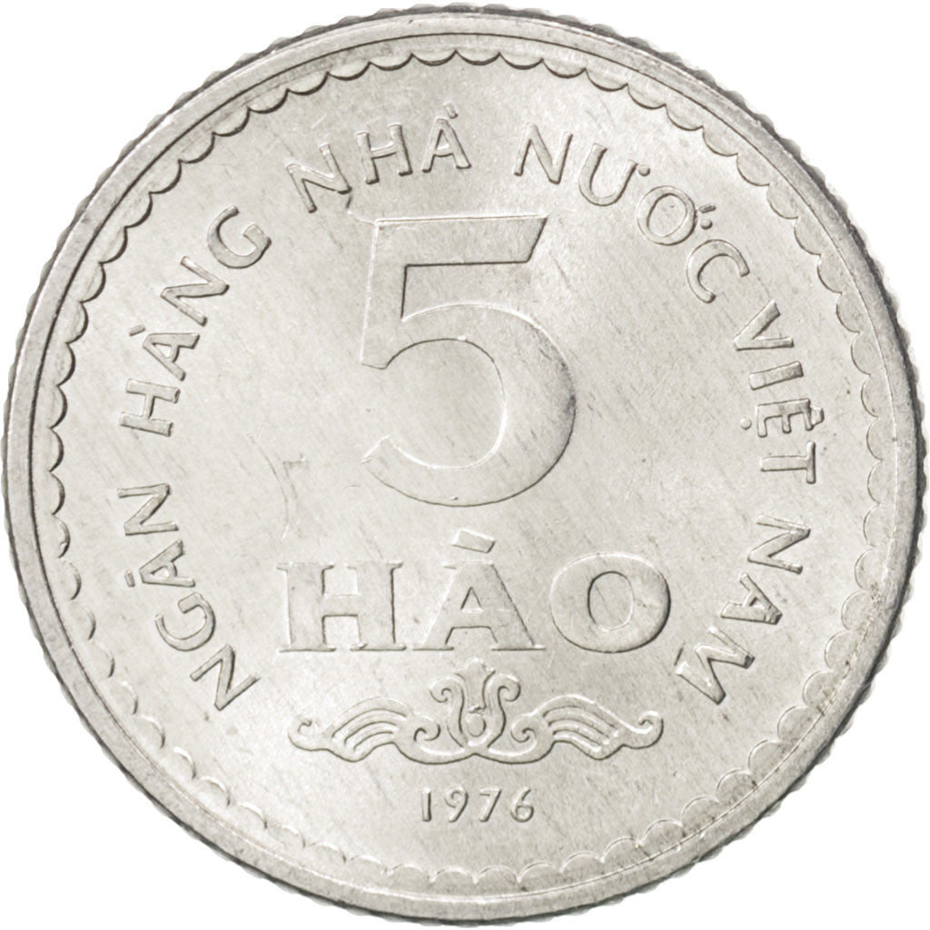 VIET NAM, 5 Hao, 1976, KM #13, MS(63), Aluminum, 1.81