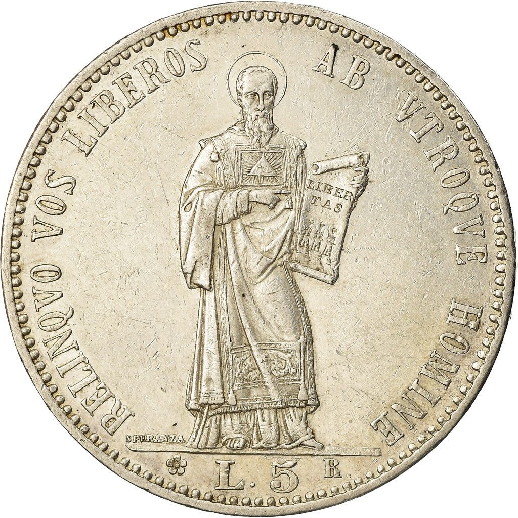 Münze, San Marino, 5 Lire, 1898, Rome, VZ, Silber, KM:6