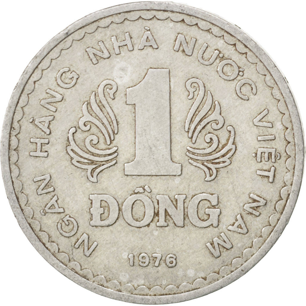 Moneda, Vietnam, SOCIALIST REPUBLIC, Dong, 1976, MBC, Aluminio, KM:14