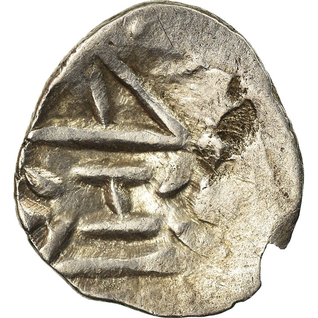 Münze, Śri Yashaaditya, Obol, 6TH CENTURY, Hunnic Tribes, S+, Silber