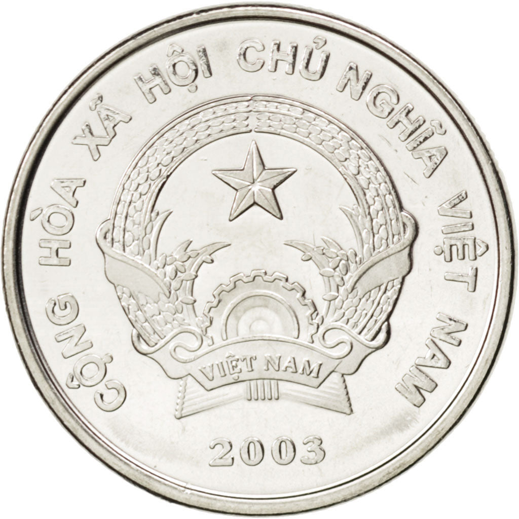 Moneda, Vietnam, SOCIALIST REPUBLIC, 500 Dông, 2003, SC, Níquel recubierto de