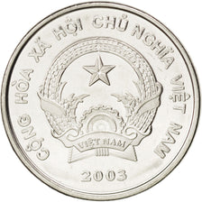 Moneda, Vietnam, SOCIALIST REPUBLIC, 500 Dông, 2003, SC, Níquel recubierto de