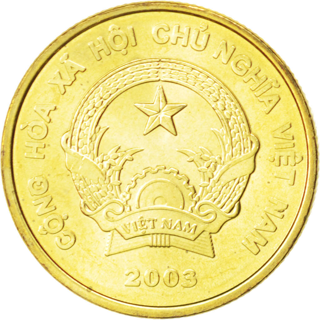 Coin, Viet Nam, SOCIALIST REPUBLIC, 1000 Dông, 2003, MS(63), Brass plated