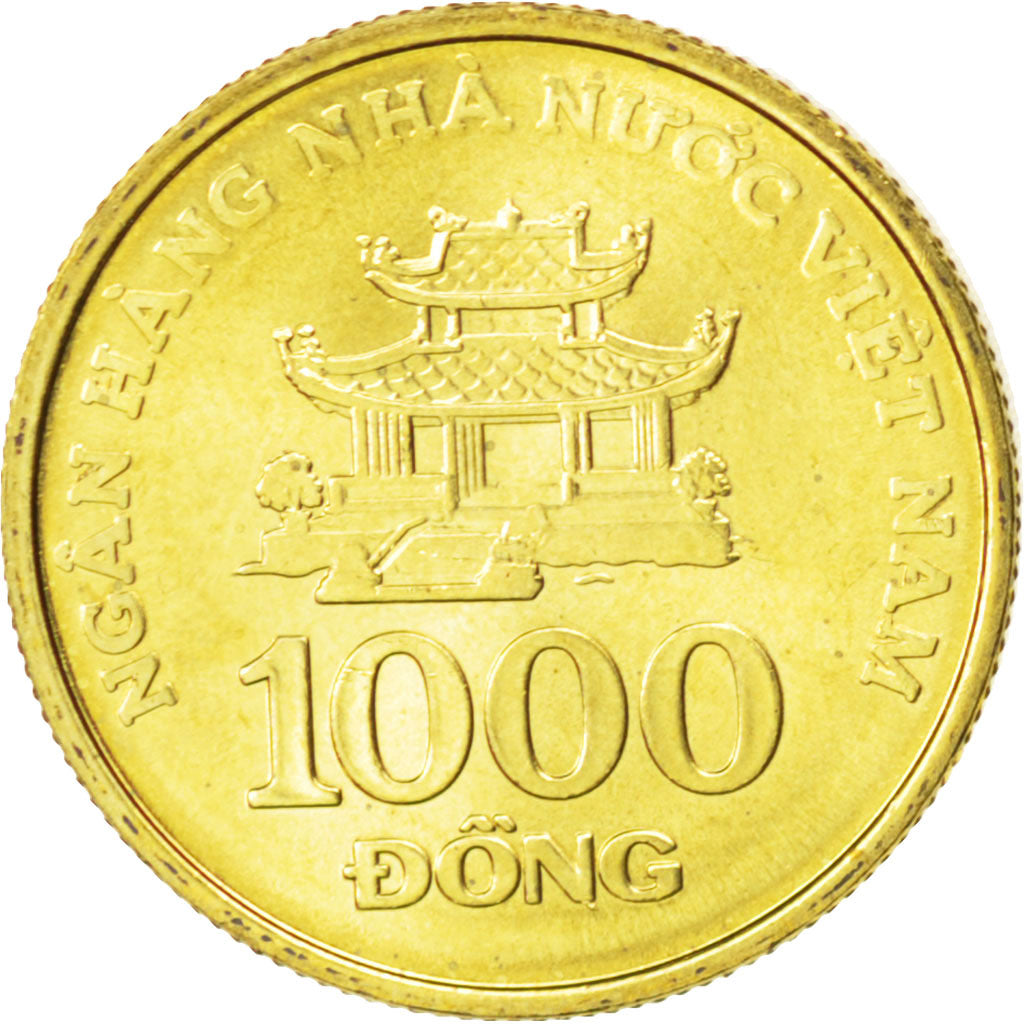Coin, Viet Nam, SOCIALIST REPUBLIC, 1000 Dông, 2003, MS(63), Brass plated