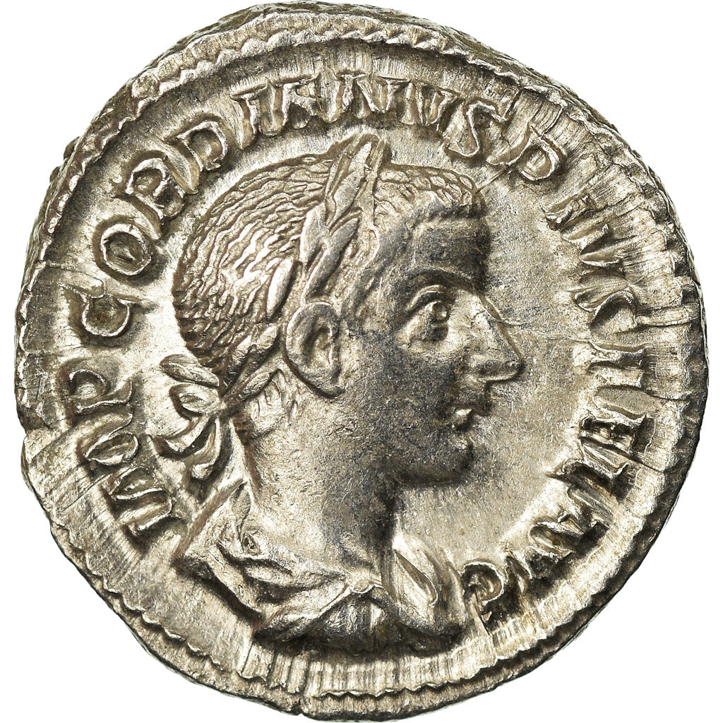 Coin, Gordian III, Denarius, Roma, MS(63), Silver, Cohen:186