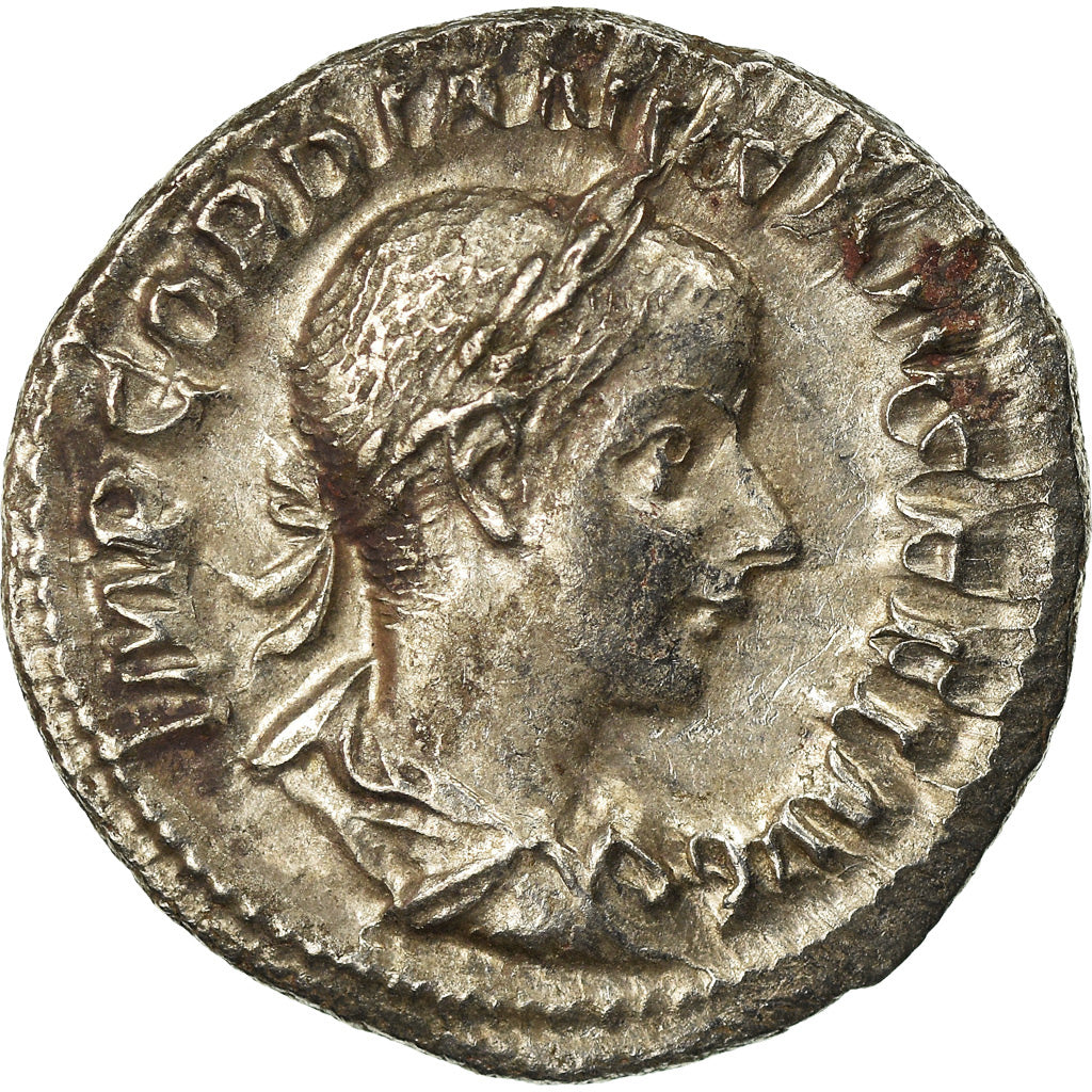 Coin, Gordian III, Denarius, Roma, MS(63), Silver, Cohen:186
