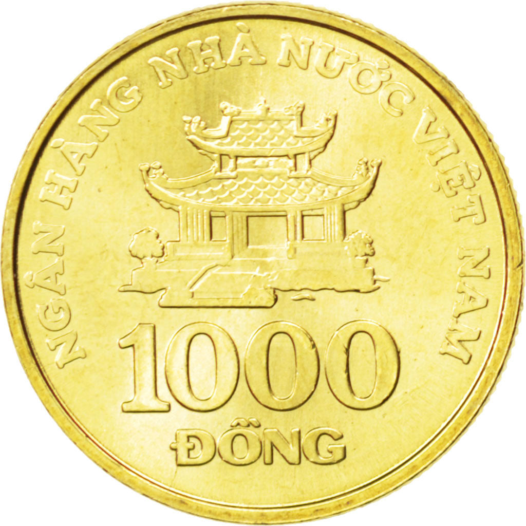 Coin, Viet Nam, SOCIALIST REPUBLIC, 1000 Dông, 2003, MS(63), Brass plated