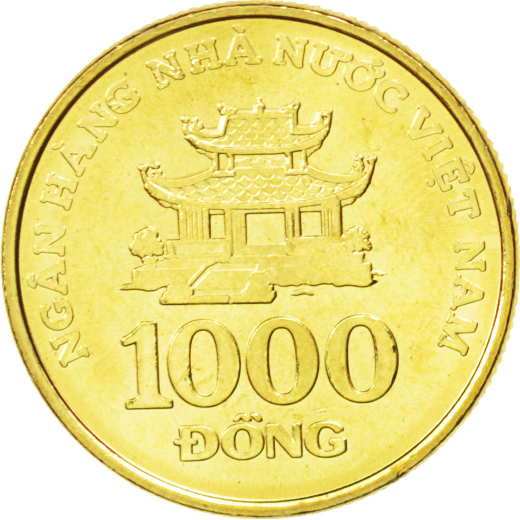 Coin, Viet Nam, SOCIALIST REPUBLIC, 1000 Dông, 2003, MS(63), Brass plated