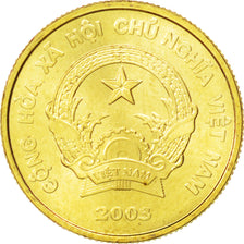 Münze, Viet Nam, SOCIALIST REPUBLIC, 1000 Dông, 2003, UNZ, Brass plated steel