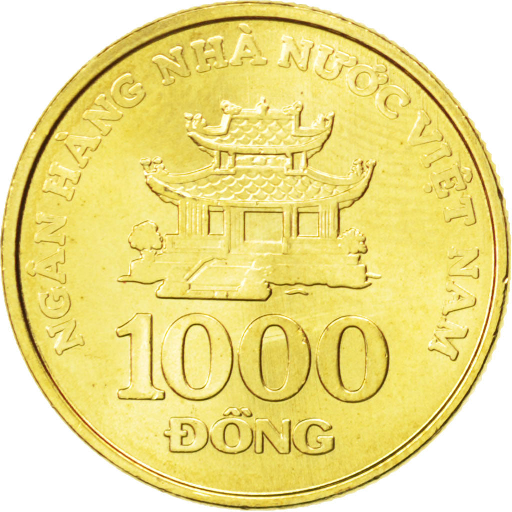 Coin, Viet Nam, SOCIALIST REPUBLIC, 1000 Dông, 2003, MS(63), Brass plated