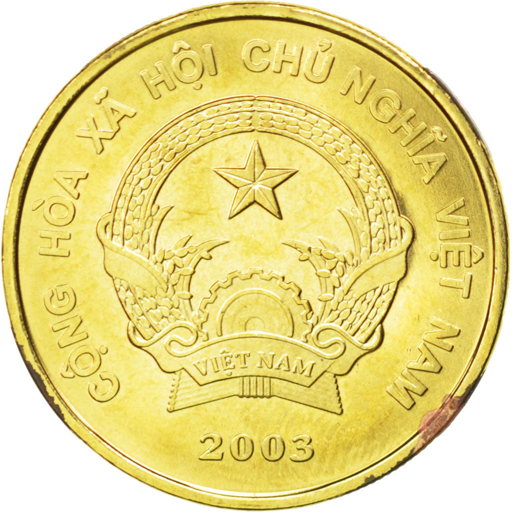 Coin, Viet Nam, SOCIALIST REPUBLIC, 2000 Dông, 2003, MS(63), Brass plated