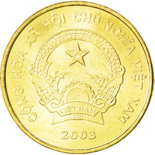 Coin, Viet Nam, SOCIALIST REPUBLIC, 2000 Dông, 2003, MS(63), Brass plated