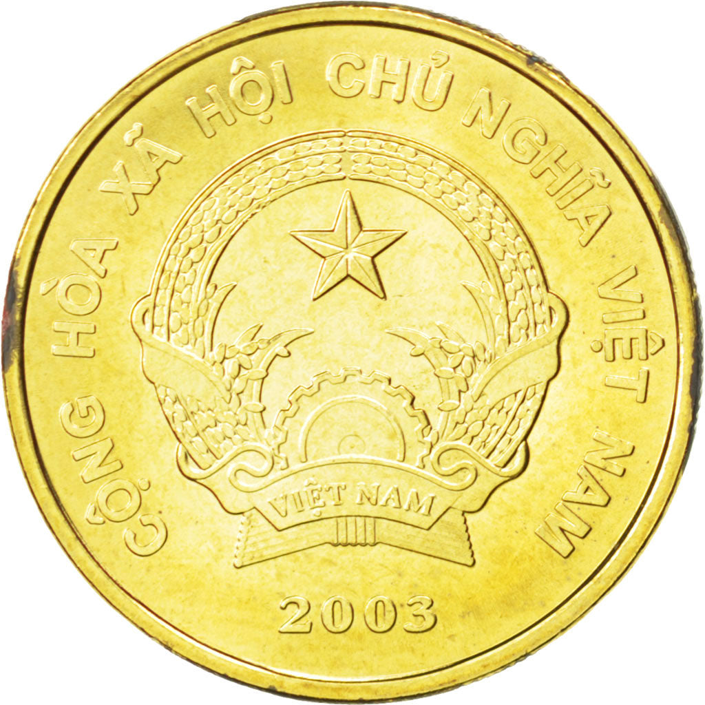 Coin, Viet Nam, SOCIALIST REPUBLIC, 2000 Dông, 2003, MS(63), Brass plated