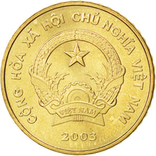 Coin, Viet Nam, SOCIALIST REPUBLIC, 5000 Dông, 2003, MS(63), Brass, KM:73
