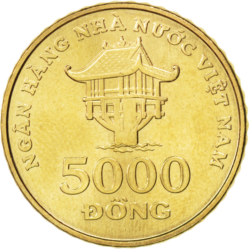 Coin, Viet Nam, SOCIALIST REPUBLIC, 5000 Dông, 2003, MS(63), Brass, KM:73