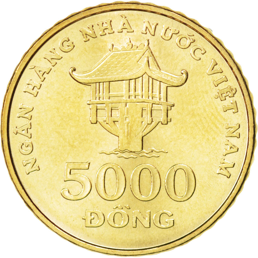 VIET NAM, 5000 Dong, 2003, Vantaa, KM #73, MS(63), Brass, 25, 7.72