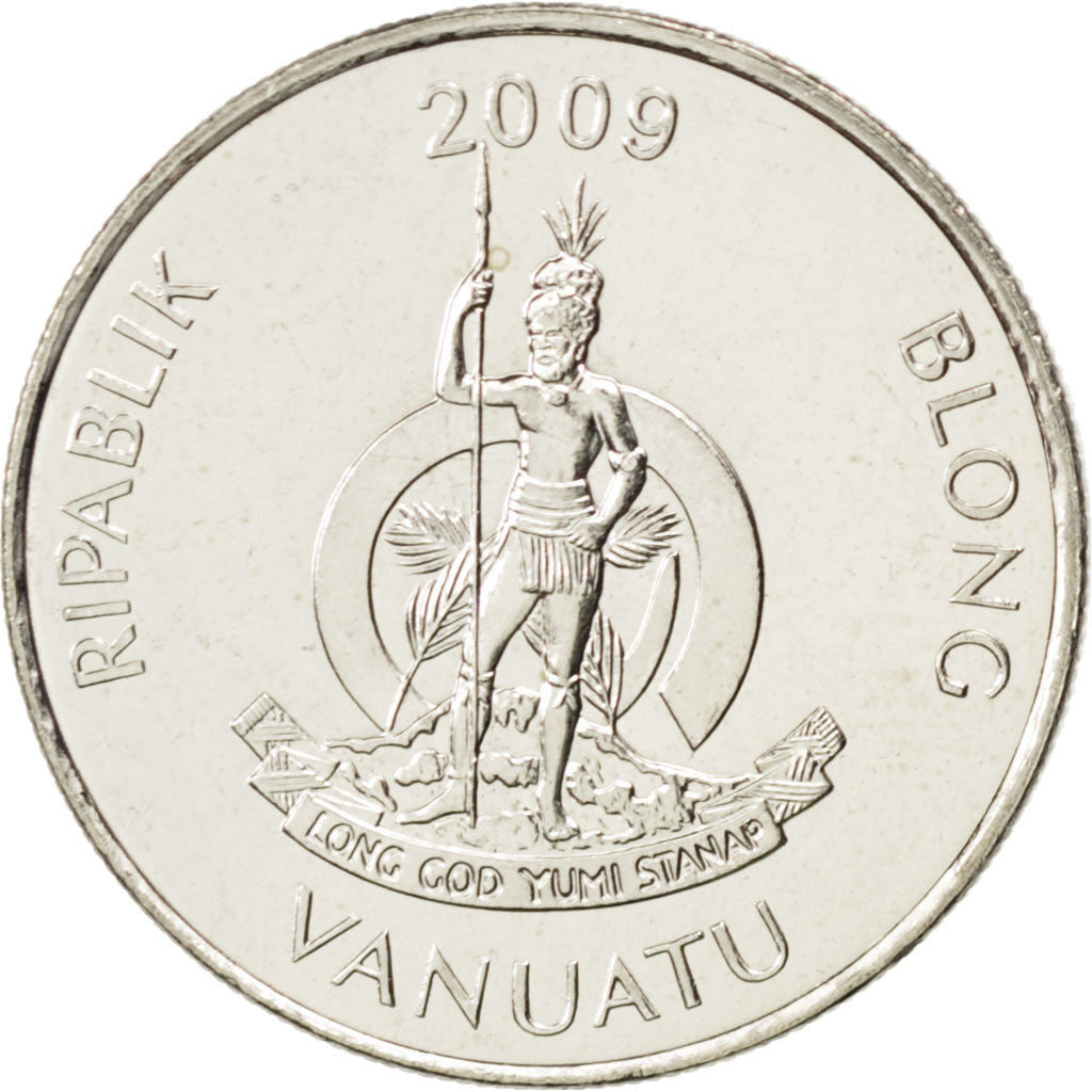 VANUATU, 10 Vatu, 2009, British Royal Mint, KM #6, MS(63), Copper-Nickel,...