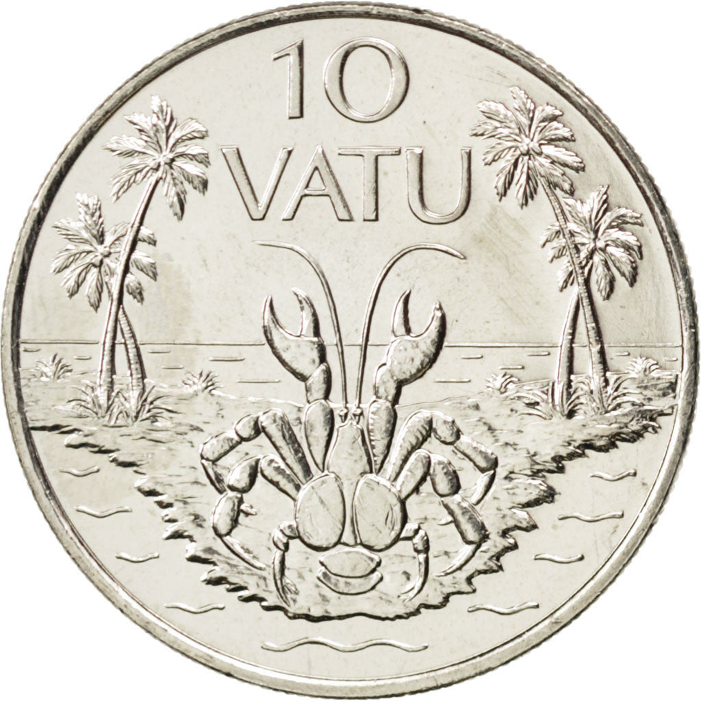 VANUATU, 10 Vatu, 2009, British Royal Mint, KM #6, MS(63), Copper-Nickel,...