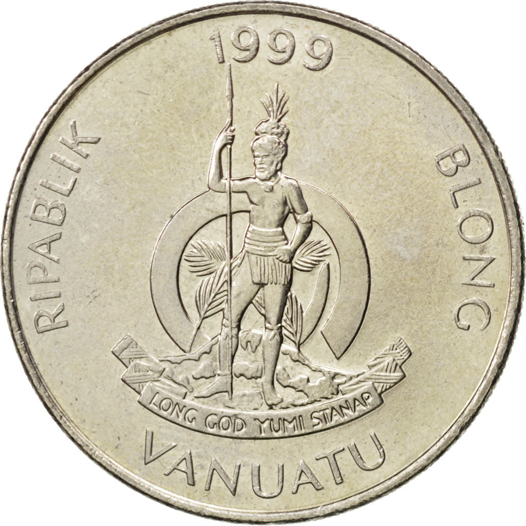 VANUATU, 20 Vatu, 1999, British Royal Mint, KM #7, MS(63), Copper-Nickel,...