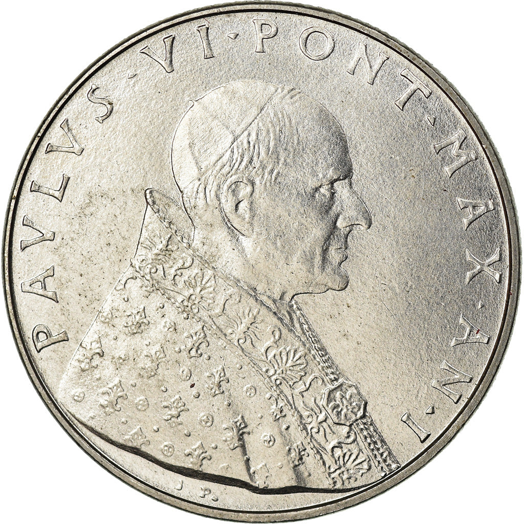 Münze, Vatikanstadt, Paul VI, 50 Lire, 1963, UNZ, Stainless Steel, KM:81.1