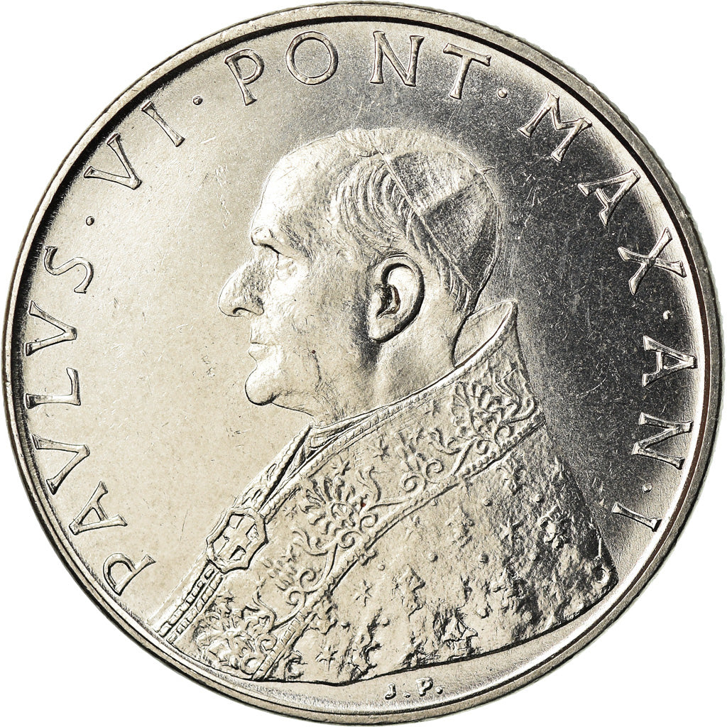 Moneta, PAŃSTWO WATYKAŃSKIE, Paul VI, 100 Lire, 1963, MS(63), Stal nierdzewna