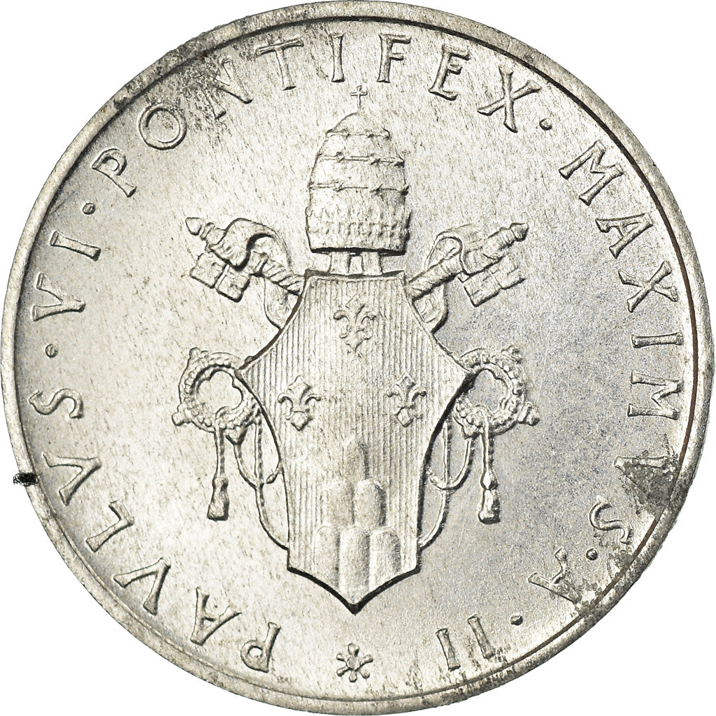 Coin, VATICAN CITY, Paul VI, Lira, 1964, AU(55-58), Aluminum, KM:76.2