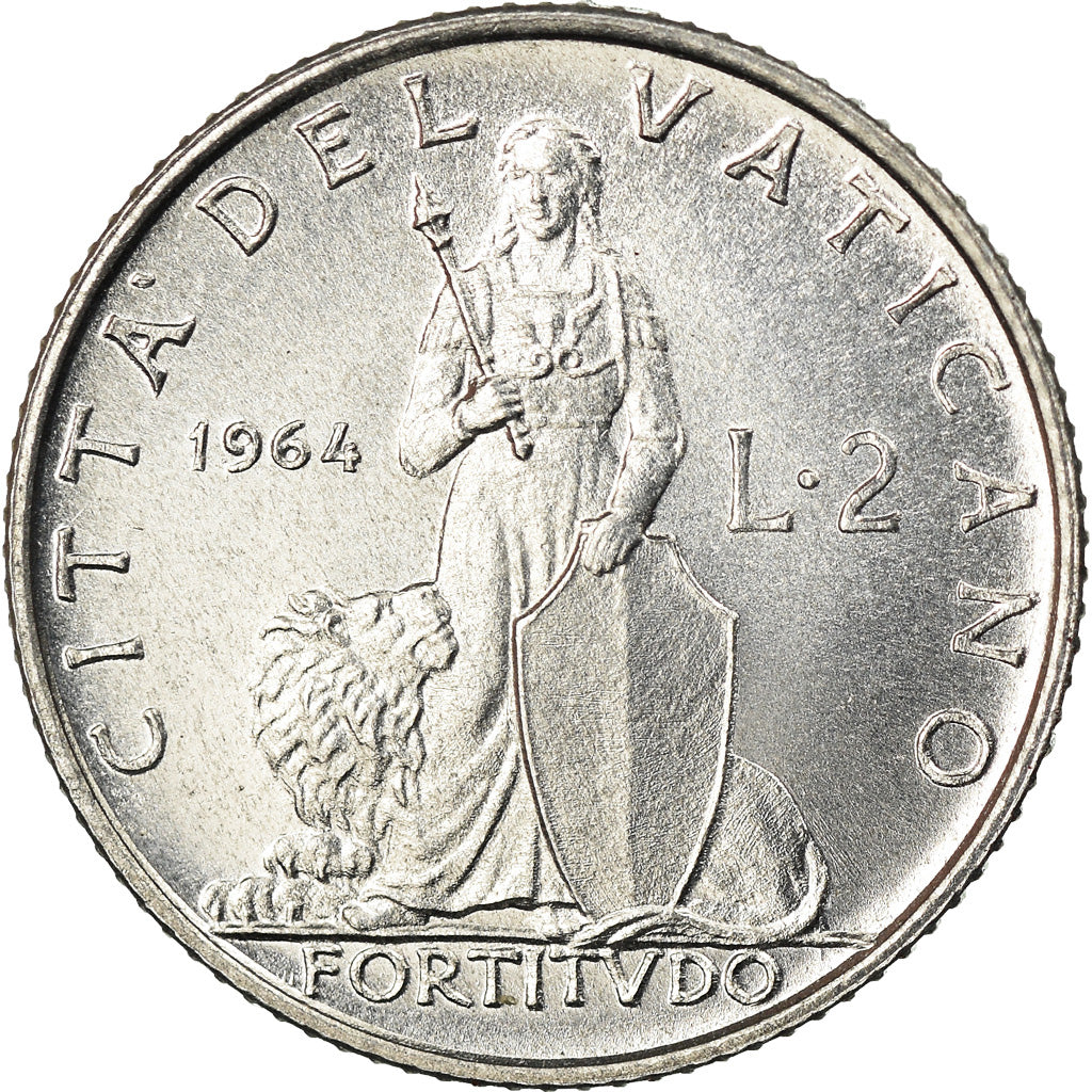 Moneta, CITTÀ DEL VATICANO, Paul VI, 2 Lire, 1964, SPL, Alluminio, KM:77.2