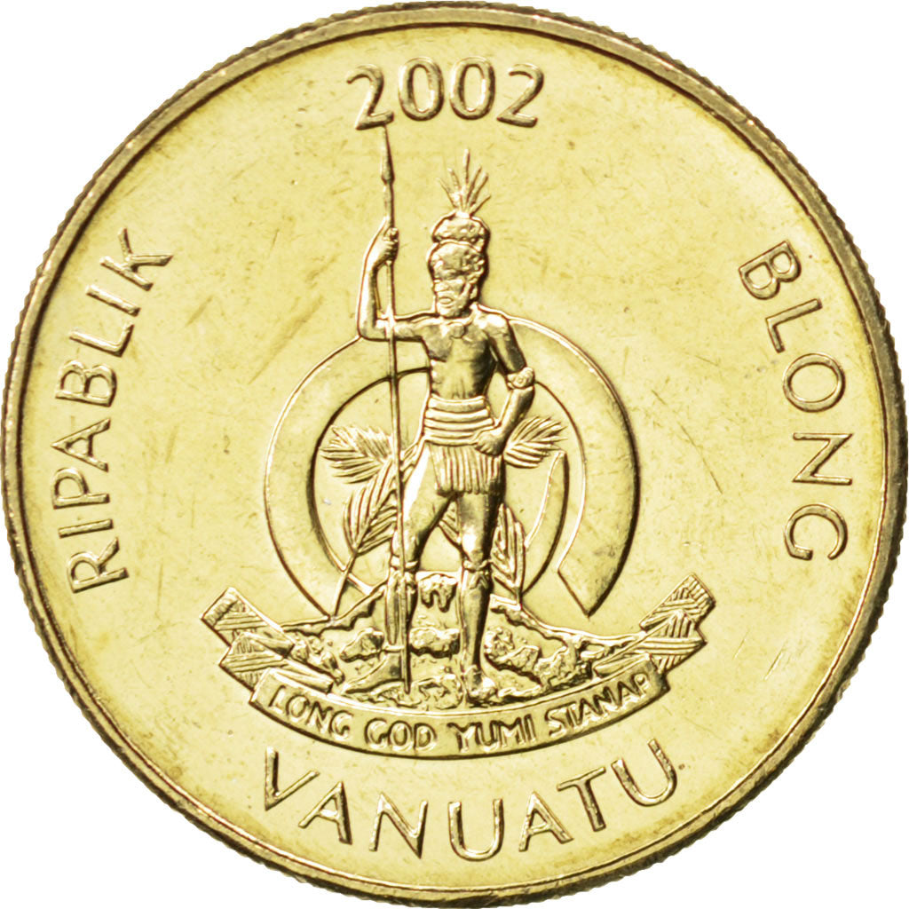 Coin, Vanuatu, 100 Vatu, 2002, MS(63), Nickel-brass, KM:9