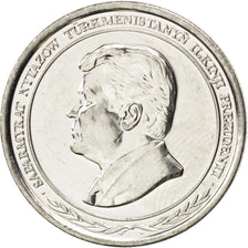 TURKMENISTAN, 500 Manat, 1999, KM #12, MS(63), Nickel Clad Steel, 3.57