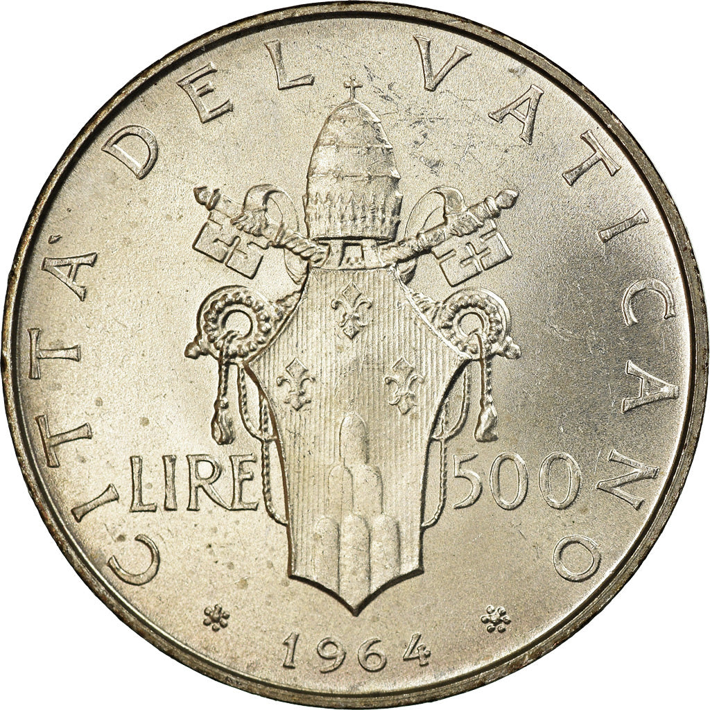 Monnaie, Cité du Vatican, Paul VI, 500 Lire, 1964, SPL, Argent, KM:83.2