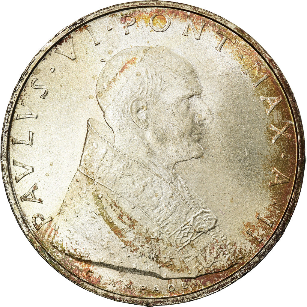 Coin, VATICAN CITY, Paul VI, 500 Lire, 1964, MS(63), Silver, KM:83.2