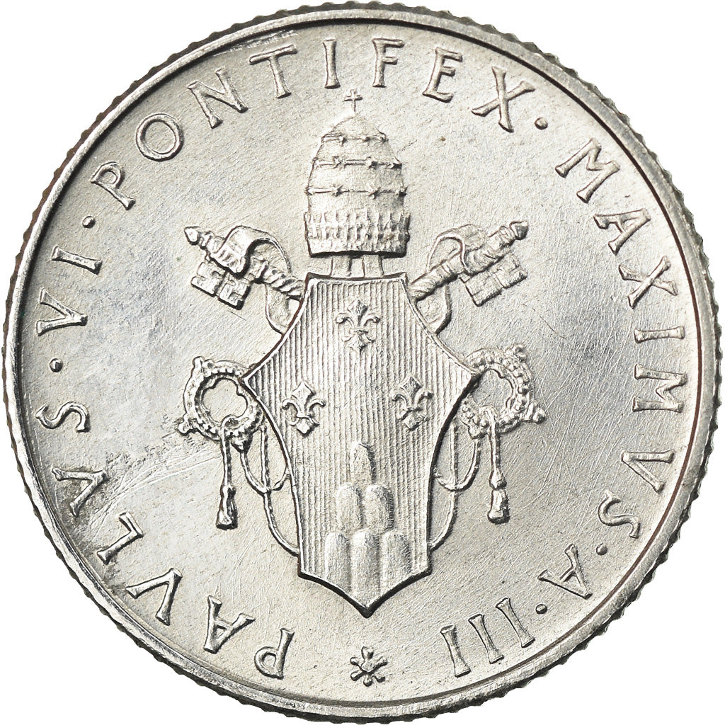Moneda, CIUDAD DEL VATICANO, Paul VI, 2 Lire, 1965, SC, Aluminio, KM:77.2