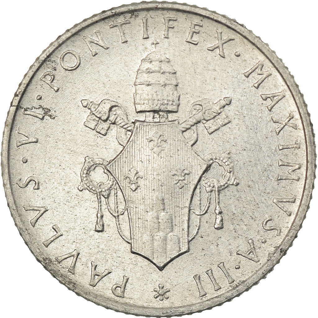 Münze, Vatikanstadt, Paul VI, 2 Lire, 1965, UNZ, Aluminium, KM:77.2