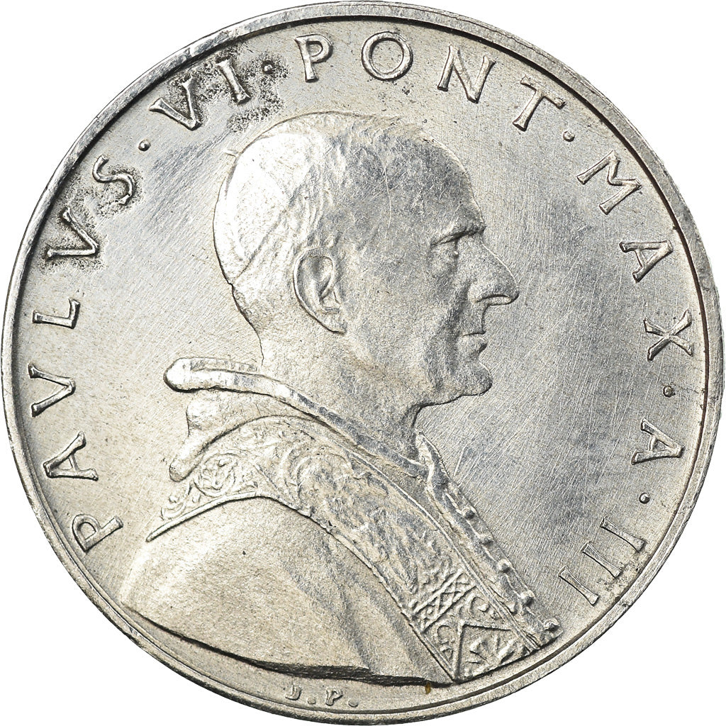 Moneda, CIUDAD DEL VATICANO, Paul VI, 5 Lire, 1965, SC, Aluminio, KM:78.2