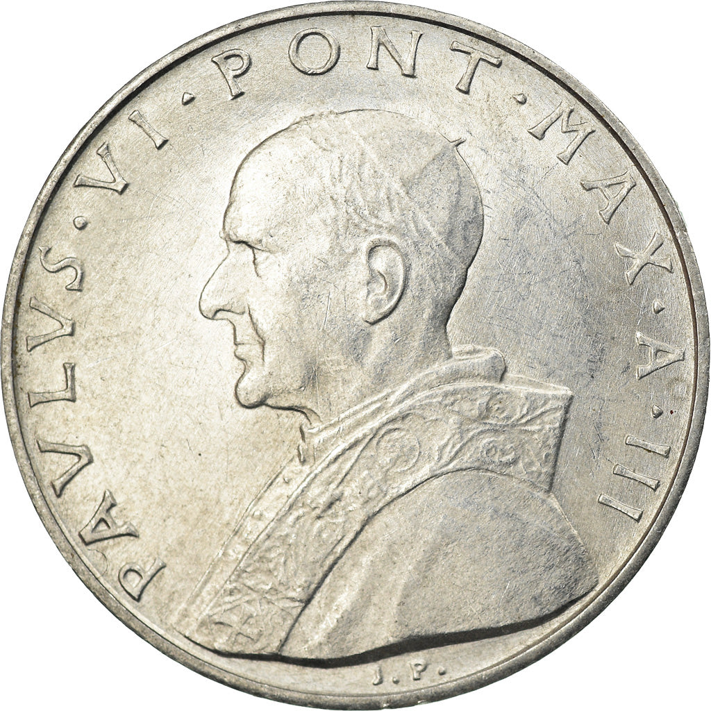 Moneda, CIUDAD DEL VATICANO, Paul VI, 10 Lire, 1965, SC, Aluminio, KM:79.2