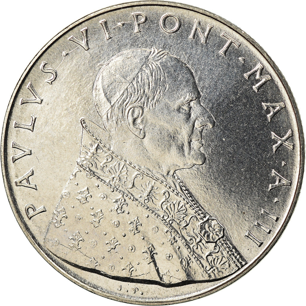 Moneta, CITTÀ DEL VATICANO, Paul VI, 50 Lire, 1965, SPL, Acciaio inossidabile