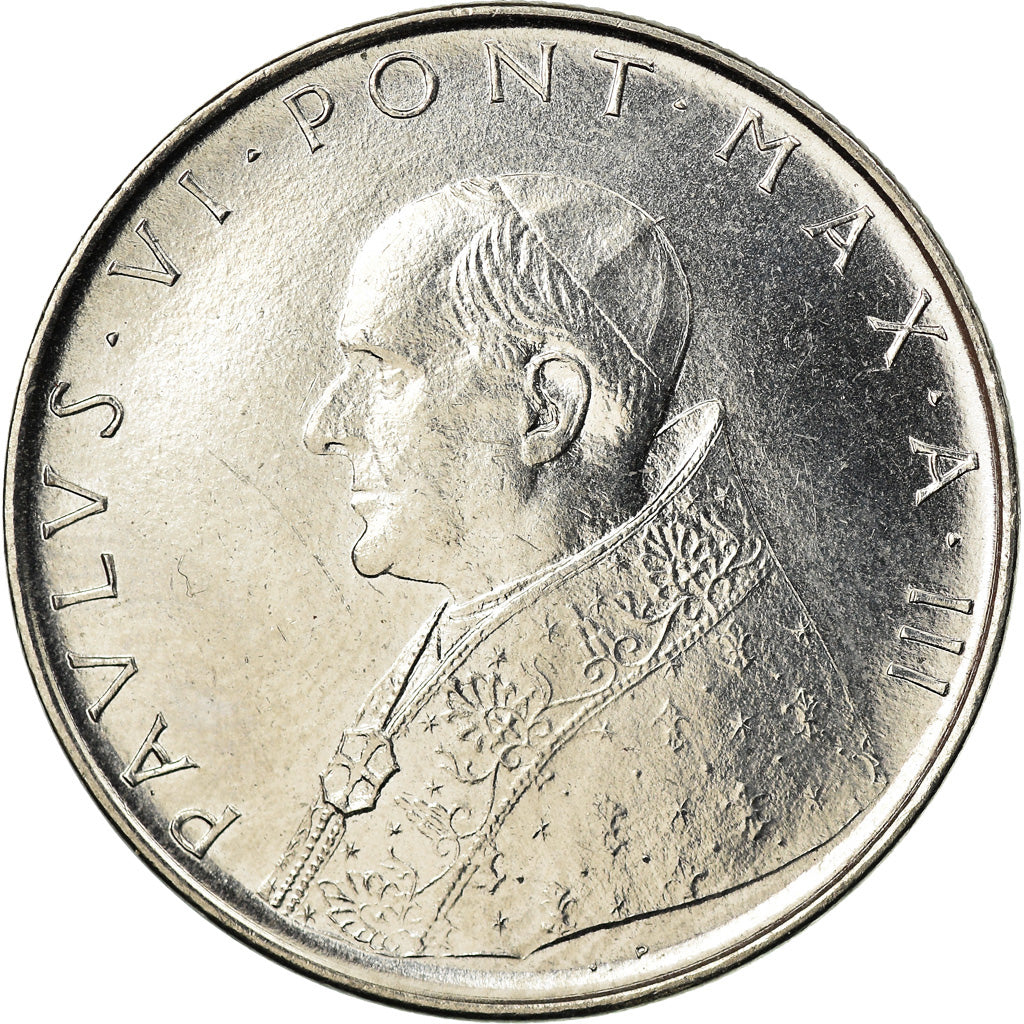 Münze, Vatikanstadt, Paul VI, 100 Lire, 1965, UNZ, Stainless Steel, KM:82.2