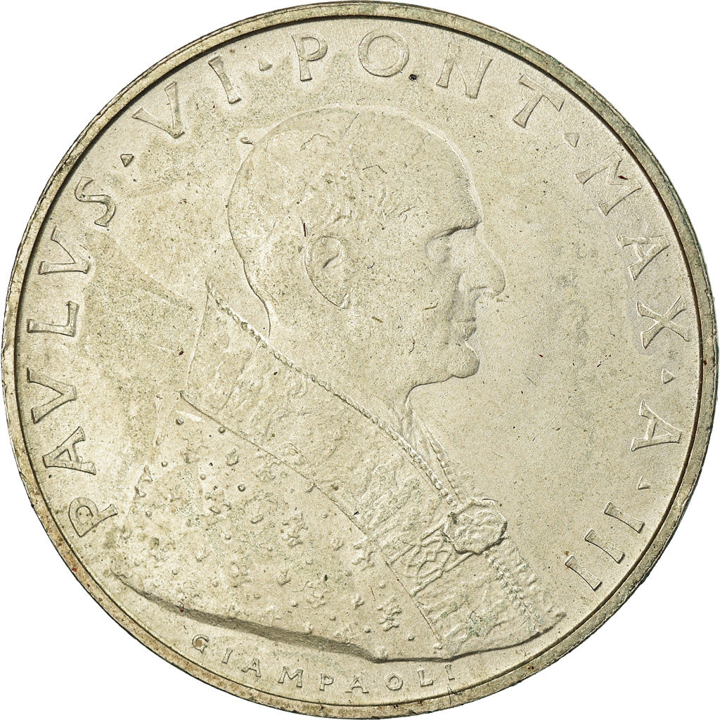 Moneta, CITTÀ DEL VATICANO, Paul VI, 500 Lire, 1965, SPL, Argento, KM:83.2