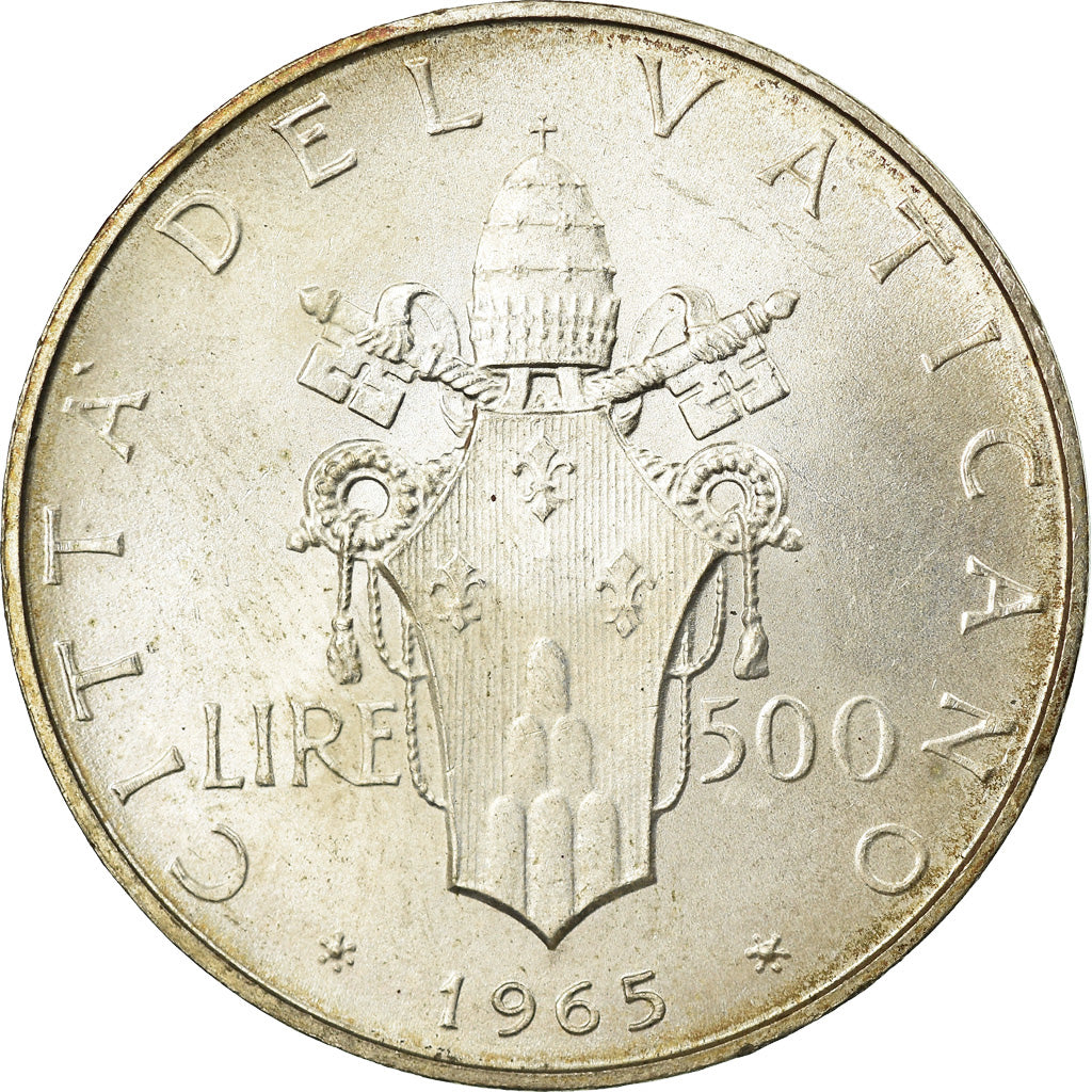 Monnaie, Cité du Vatican, Paul VI, 500 Lire, 1965, SPL, Argent, KM:83.2