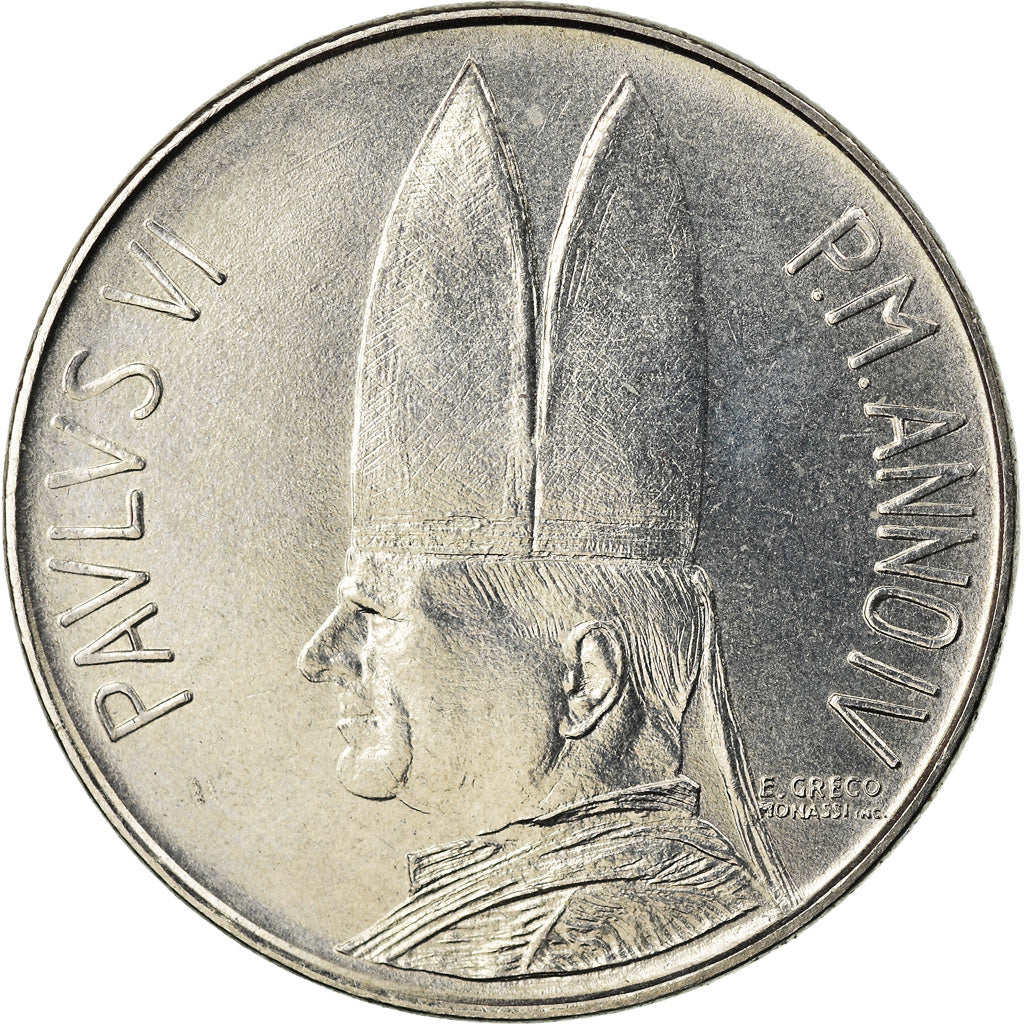 Münze, Vatikanstadt, Paul VI, 100 Lire, 1966, UNZ, Stainless Steel, KM:90
