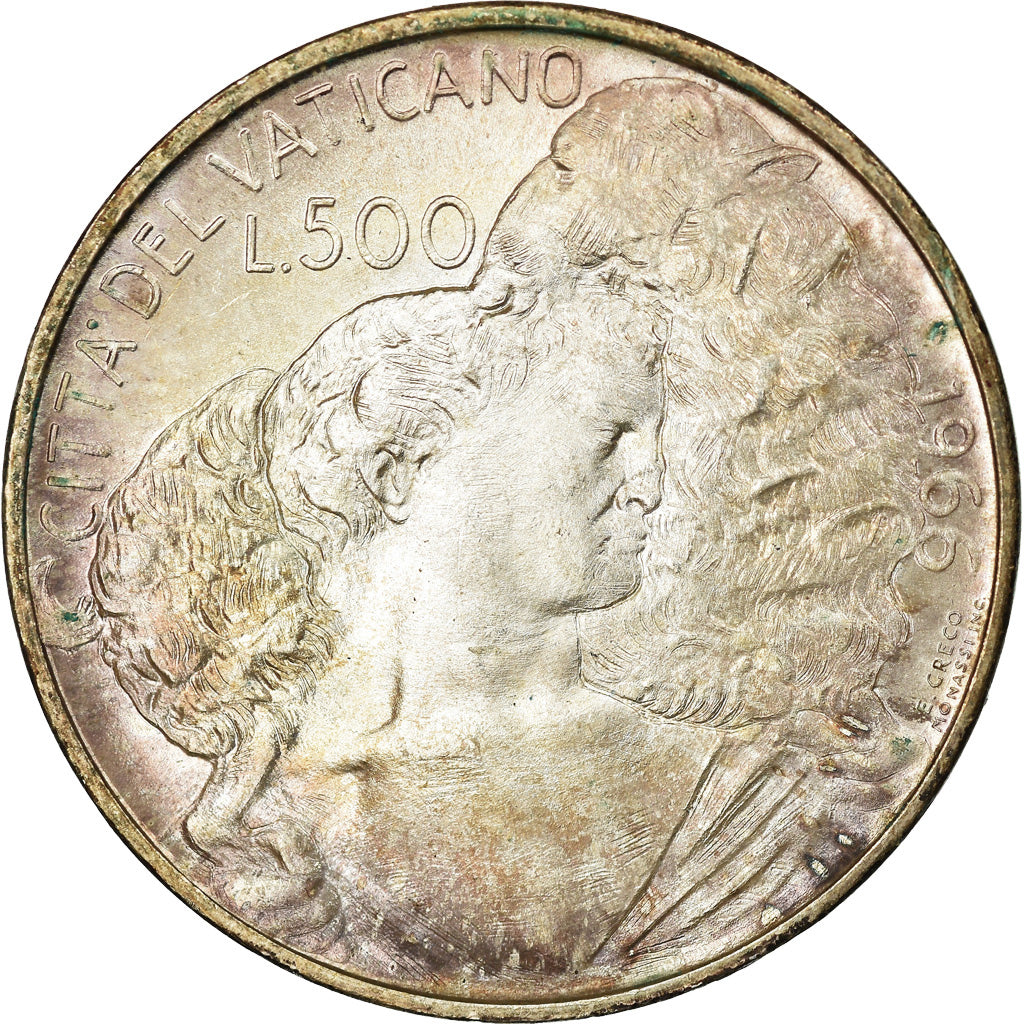Monnaie, Cité du Vatican, Paul VI, 500 Lire, 1966, Roma, SPL, Argent, KM:91
