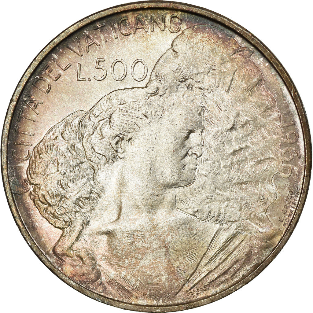 Monnaie, Cité du Vatican, Paul VI, 500 Lire, 1966, Roma, SPL, Argent, KM:91