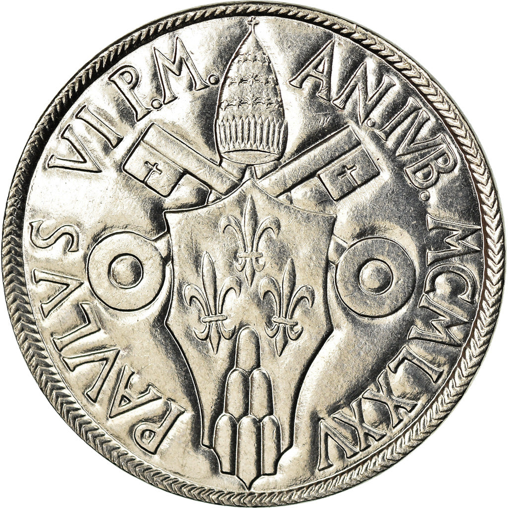 Moeda, CIDADE DO VATICANO, Paul VI, 100 Lire, 1975, MS(63), Aço Inoxidável