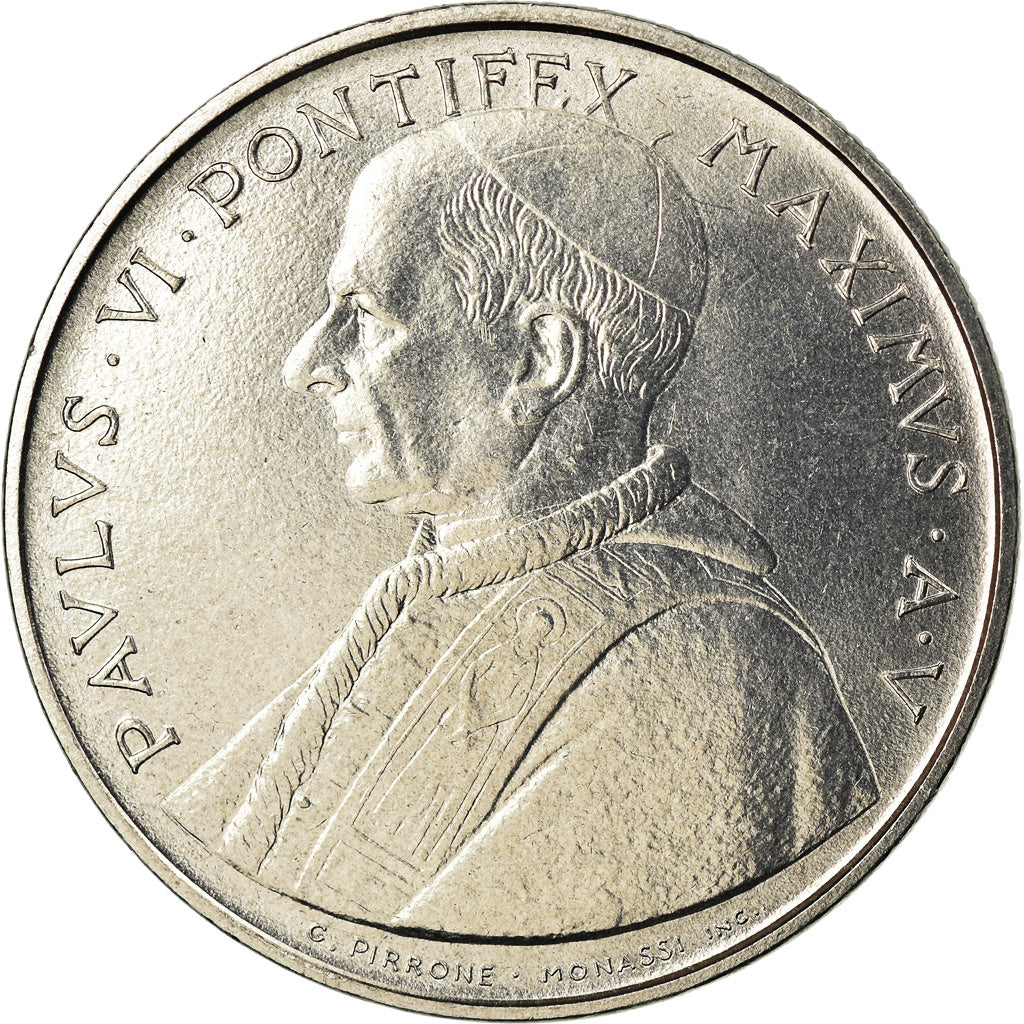 Münze, Vatikanstadt, Paul VI, 100 Lire, 1967, UNZ, Stainless Steel, KM:98