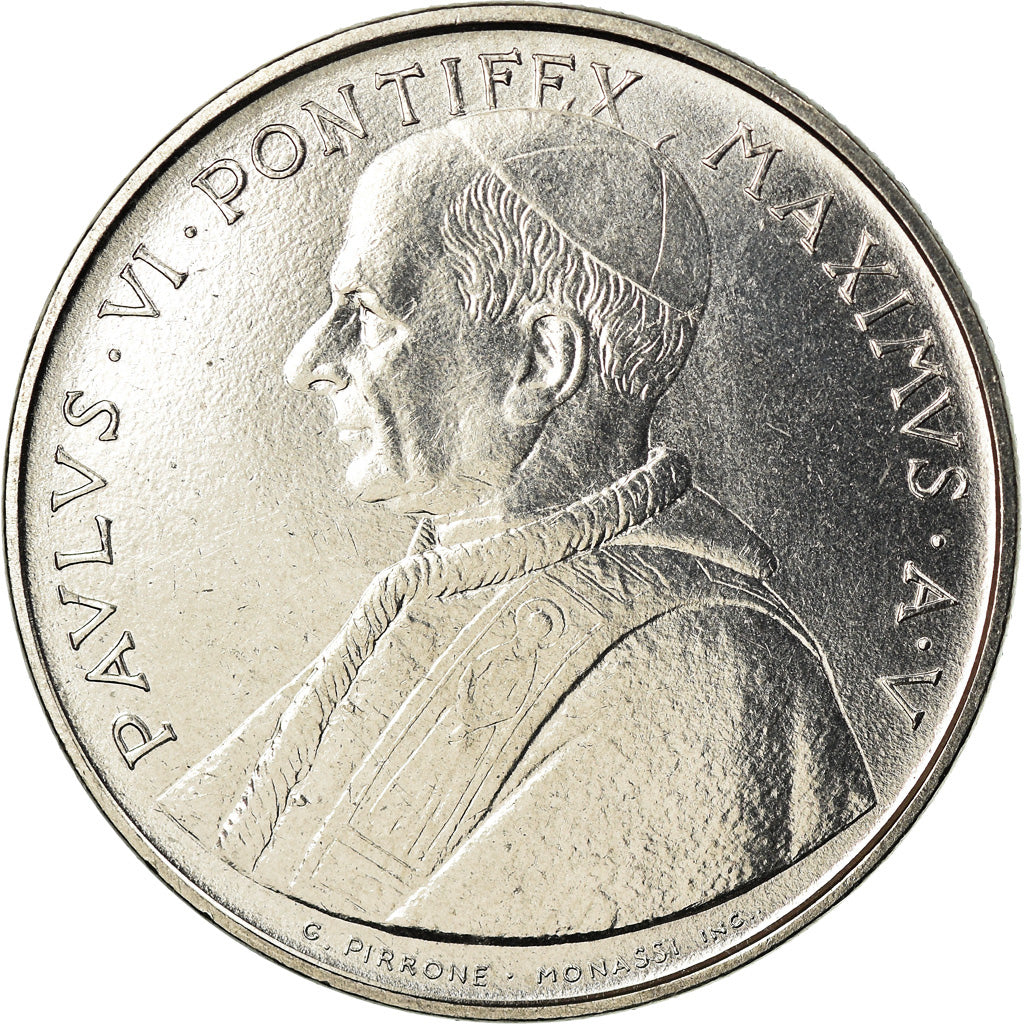 Moneta, CITTÀ DEL VATICANO, Paul VI, 100 Lire, 1967, SPL, Acciaio inossidabile